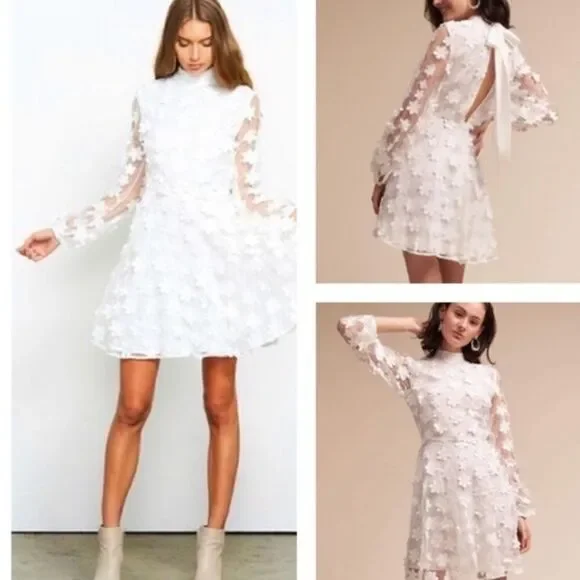 Stevie May 3D Floral Mini Dress w Bow Back - Picture 2 of 8